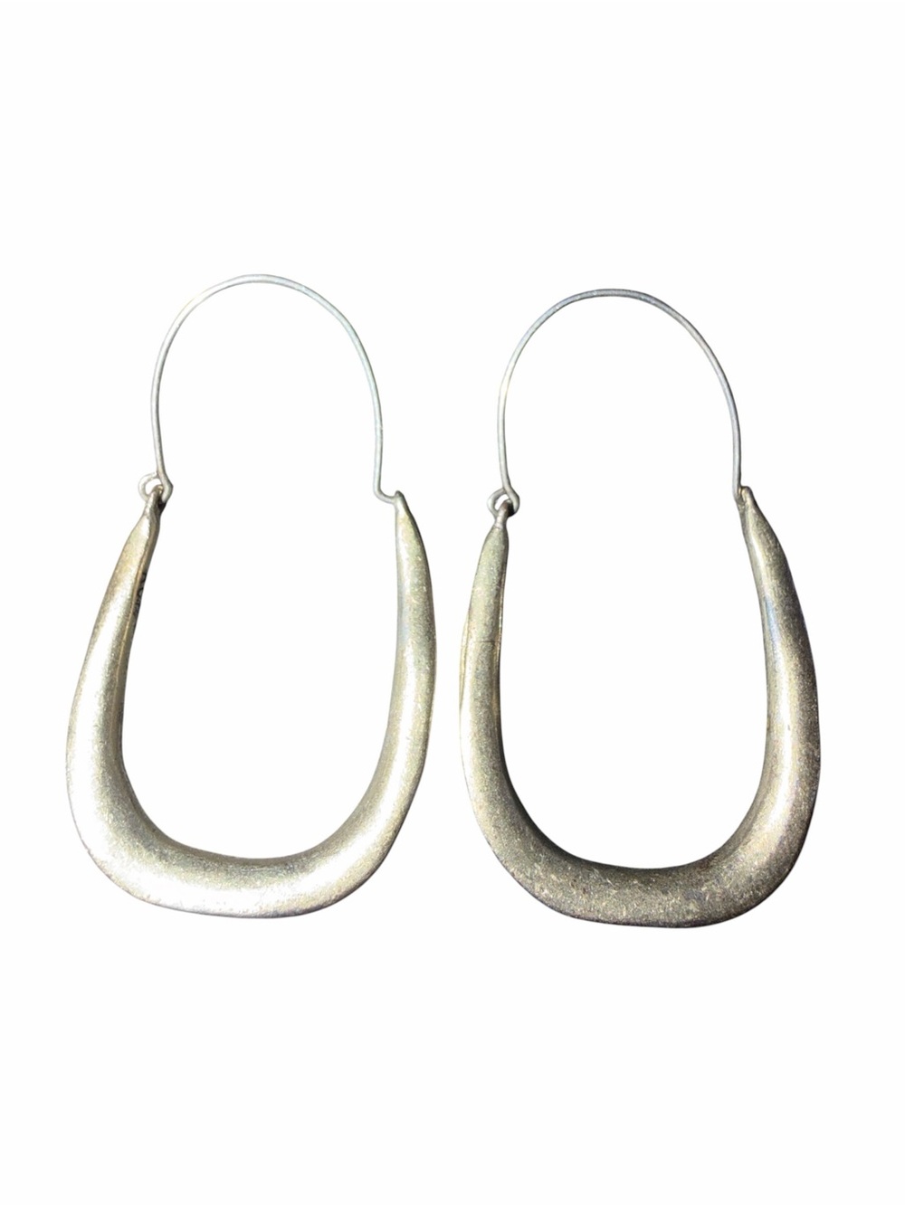 KCR Sterling Silver Sculpted Hoop Earrings - Women Jewelry